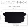 Snow protection cover for automobile windshield